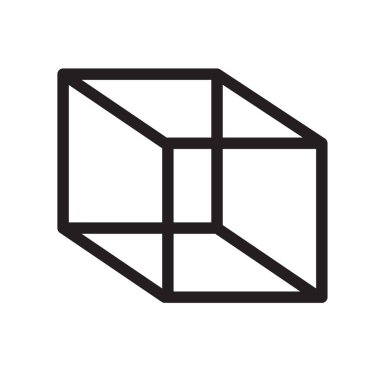 Web ve mobil uygulaması tasarım, küp logo kavramı için beyaz arka plan üzerinde izole küp simge vektör