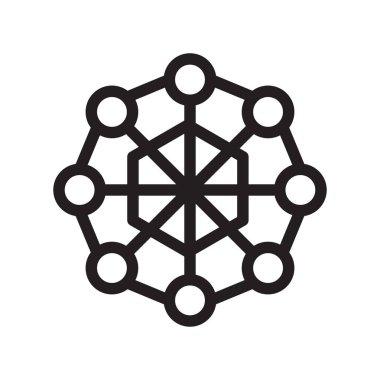 Web ve mobil uygulaması tasarımı, altıgen logo kavramı için beyaz arka plan üzerinde izole altıgen simge vektör