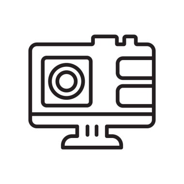 Web ve mobil uygulaması tasarımı, Gopro logo kavramı için beyaz arka plan üzerinde izole Gopro simge vektör