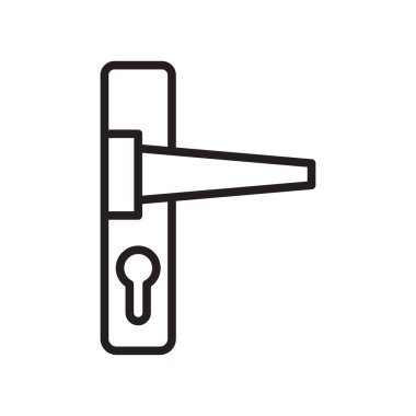 Web ve mobil uygulaması tasarımı, kapı tokmağı logo kavramı için beyaz arka plan üzerinde izole kapı tokmağı simge vektör