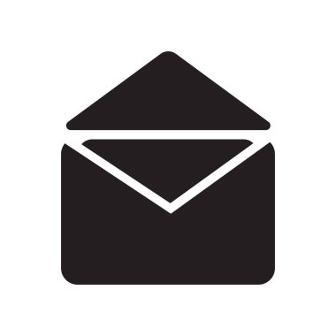 Posta simgesini vektör web ve mobil uygulaması tasarımı, posta logo kavramı için izole üzerinde beyaz arka plan