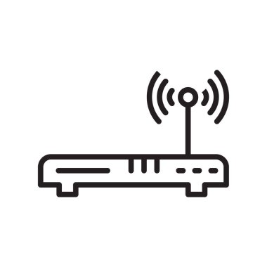 Web ve mobil uygulaması tasarımı, Wifi logo kavramı için beyaz arka plan üzerinde izole Wifi simge vektör