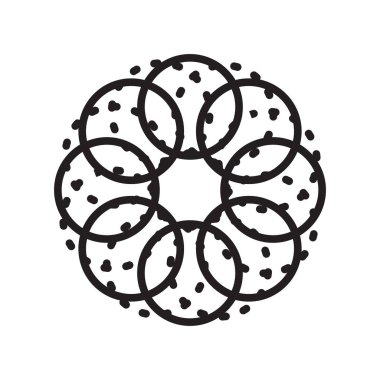 Web ve mobil uygulaması tasarımı, daire logo kavramı için beyaz arka plan üzerinde izole daireler simge vektör