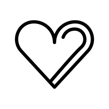 Kalp simge vektör işareti ve beyaz arka plan üzerinde izole sembolü, 