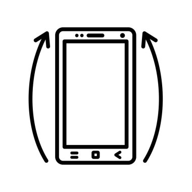 Smartphone simge vektör işareti ve üzerinde beyaz backgro izole sembolü