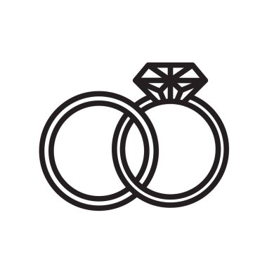 Web ve mobil uygulaması tasarım, takı logo kavramı için beyaz arka plan üzerinde izole mücevher simge vektör