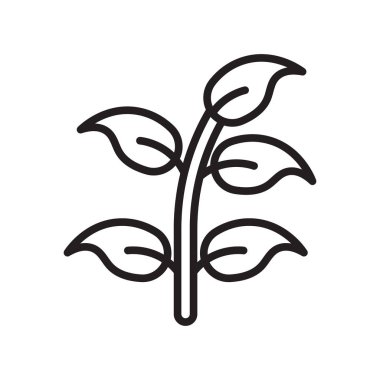 Yaprak simge vektör işareti ve beyaz arka plan üzerinde L izole sembolü