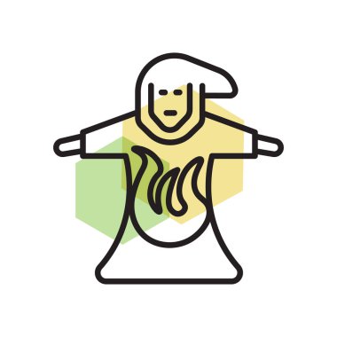 Web ve mobil uygulaması tasarımı, Sihirbazı logo kavramı için beyaz arka plan üzerinde izole Sihirbazı simge vektör