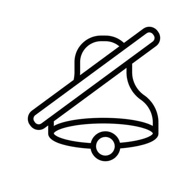 Glockensymbol Vektorzeichen und Symbol isoliert auf weißem Hintergrund, b — Stockvektor