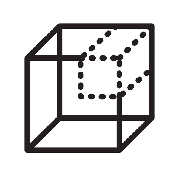Κύβος Εικονίδιο Διάνυσμα Που Απομονώνονται Λευκό Φόντο Για Web Και — Διανυσματικό Αρχείο