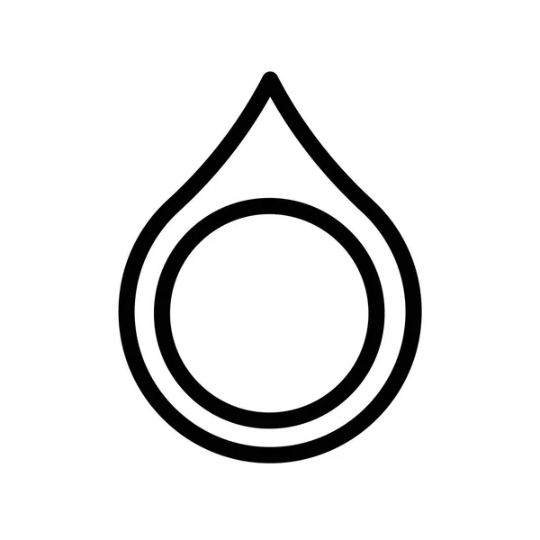 Víz csepp ikon vektor jel és szimbólum elszigetelt fehér backgro — Stock Vector
