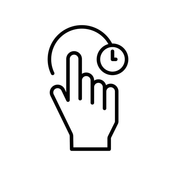 Swipe icône vectoriel signe et symbole isolé sur fond blanc , — Image vectorielle