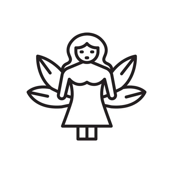 Fairy Pictogram Vector Geïsoleerd Een Witte Achtergrond Voor Web Mobiele — Stockvector