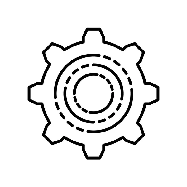 Instellingen pictogram vector teken en symbool geïsoleerd op een witte achtergrond, instellingen logo concept — Stockvector
