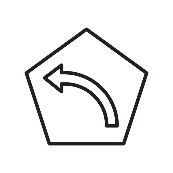 Tournez Gauche Icône Vecteur Isolé Sur Fond Blanc Pour Votre — Image vectorielle