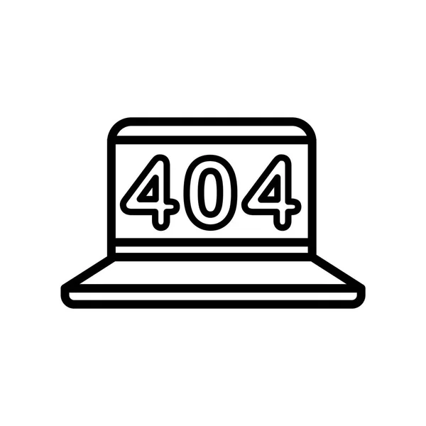 404 error icon vector sign and symbol isolated on white backgrou — Stock Vector