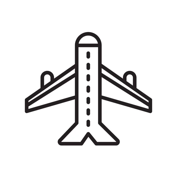 비행기 아이콘 모바일 프로그램 디자인 기호에 — 스톡 벡터
