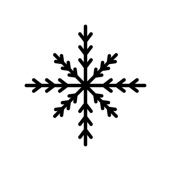 Icône de flocon de neige signe vectoriel et symbole isolé sur fond blanc, concept de logo de flocon de neige — Image vectorielle