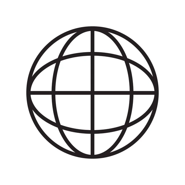 惑星の地球のアイコン ベクトル Web およびモバイル アプリの設計 惑星の地球のロゴのコンセプト ホワイト バック グラウンドの分離 — ストックベクタ