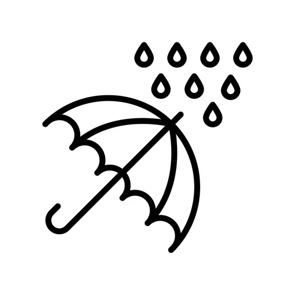 Parapluies icône vecteur signe et symbole isolé sur fond blanc, Parapluies logo concept — Image vectorielle