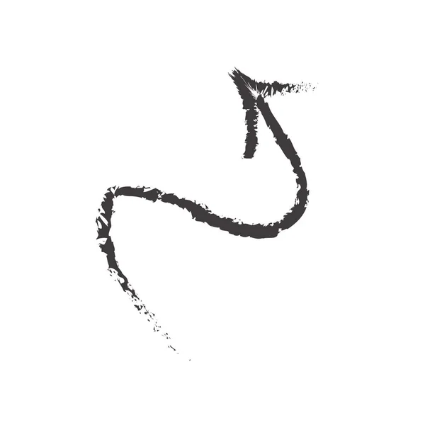 Sinal de vetor ícone de seta esboçado e símbolo isolado no bac branco — Vetor de Stock