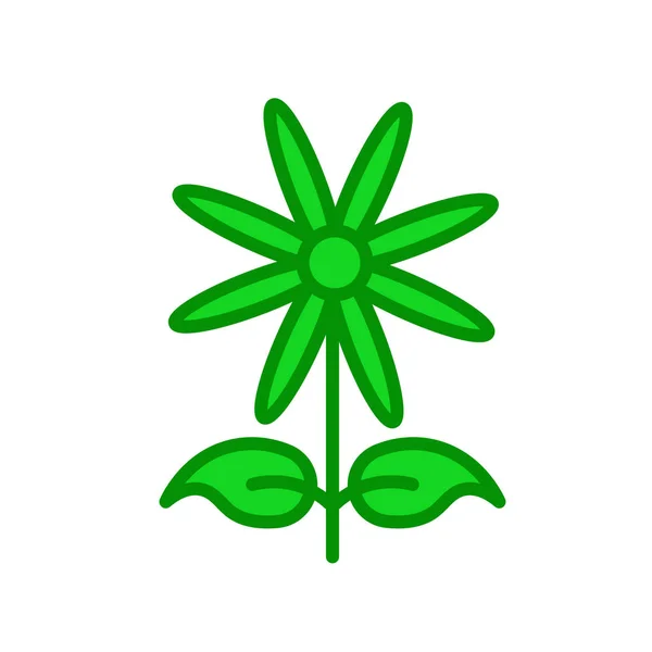 デイジーのアイコン ベクトル記号、白い背景で隔離のシンボル, — ストックベクタ