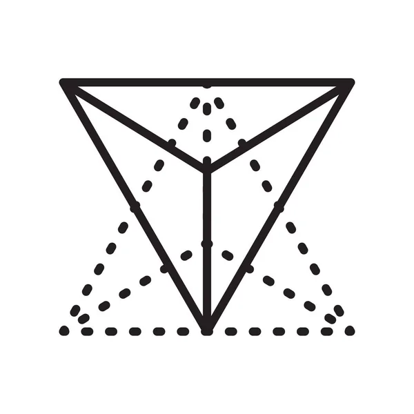 Vector Iconos Tetraedro Aislado Sobre Fondo Blanco Para Diseño Aplicaciones — Vector de stock