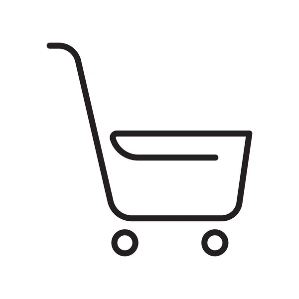 Shopping Cart Ikonen Vektor Isolerade Vit Bakgrund För Din Web — Stock vektor