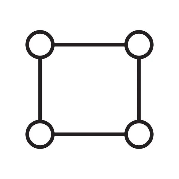 Rektangel Ikonen Vektor Isolerad Vit Bakgrund För Din Web Och — Stock vektor