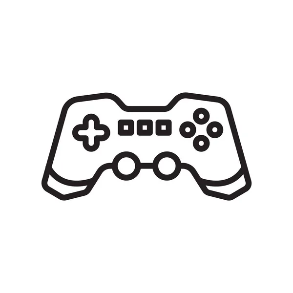 Gamepad Pictogram Vector Geïsoleerd Een Witte Achtergrond Voor Web Mobiele — Stockvector