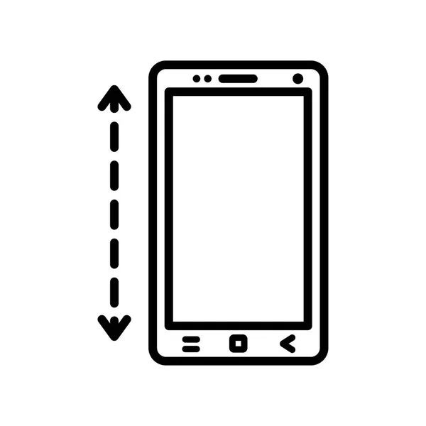 Signo de vector de icono de teléfono inteligente y símbolo aislado en backgro blanco — Vector de stock