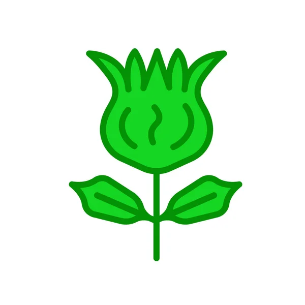 Tulipán icono signo vectorial y símbolo aislado sobre fondo blanco , — Vector de stock