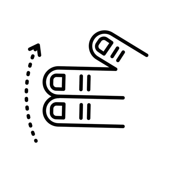 Toque icono signo vectorial y símbolo aislado sobre fondo blanco, Ta — Vector de stock