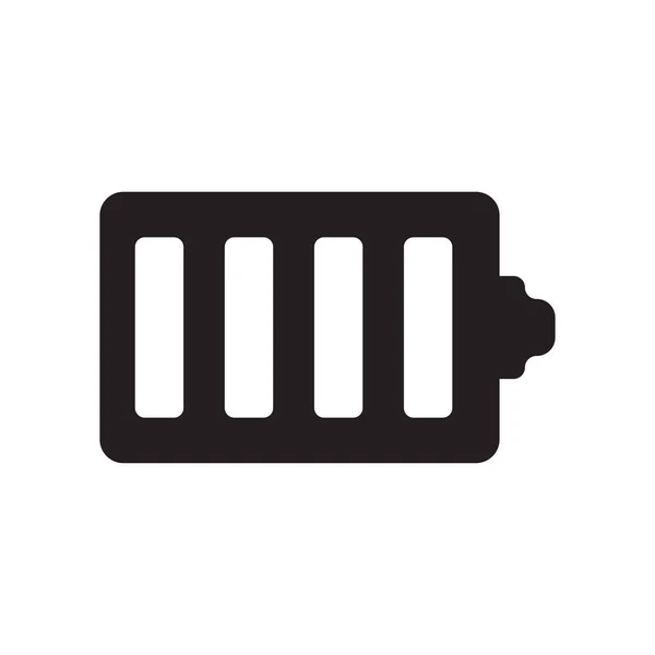 Vettore Icona Batteria Completa Isolato Sfondo Bianco Progettazione Web App — Vettoriale Stock