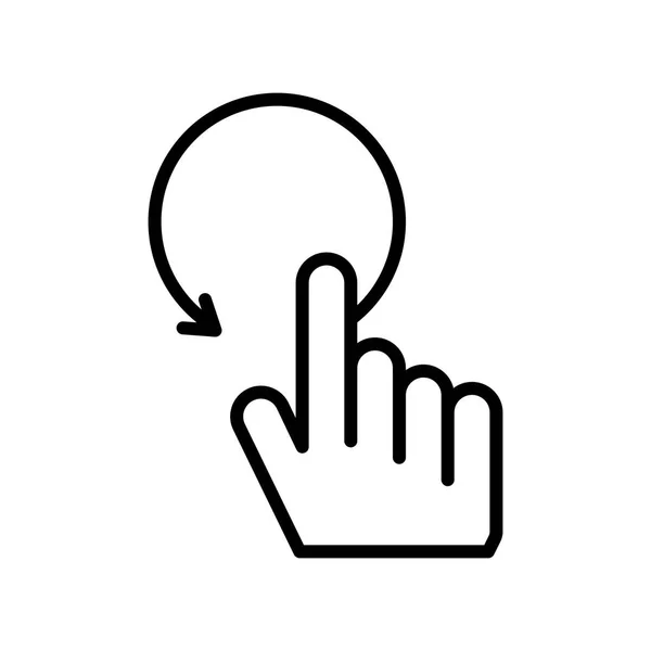 Tippen Sie auf Symbol-Vektorzeichen und Symbol isoliert auf weißem Hintergrund, ta — Stockvektor