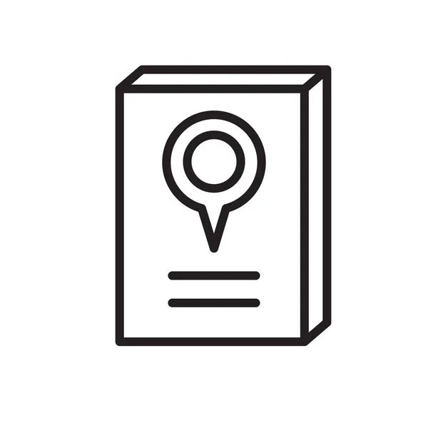 Web Mobil Uygulaması Tasarımı Logo Kavramı Kitap Harita Için Beyaz — Stok Vektör