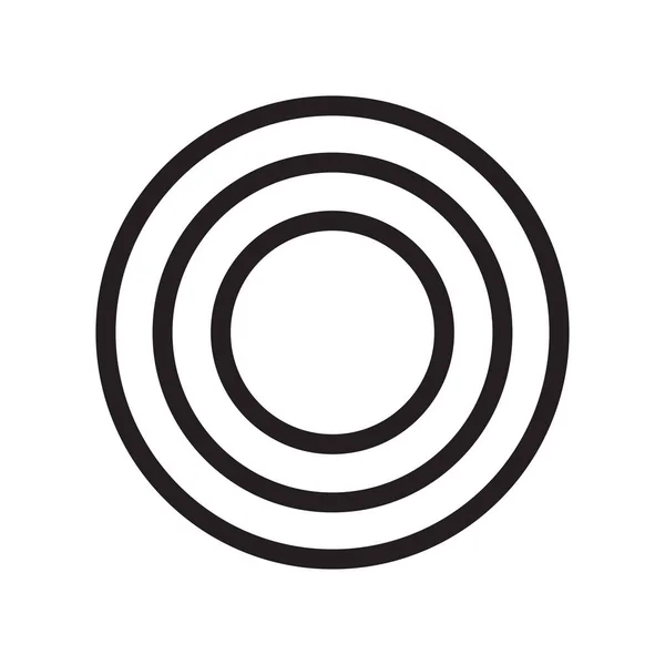 Cercle Icône Vecteur Isolé Sur Fond Blanc Pour Conception Votre — Image vectorielle