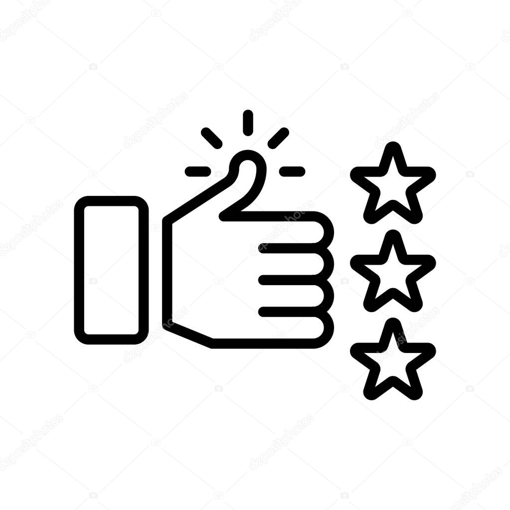 Like icon vector isolated on white background for your web and mobile app design, Like logo concept