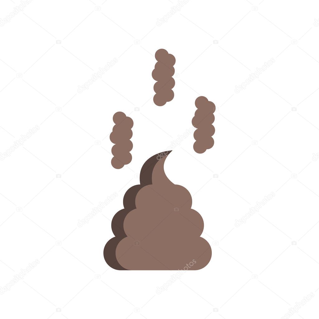 Poo icon vector isolated on white background for your web and mobile app design, Poo logo concept