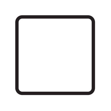 Web ve mobil uygulaması tasarımı, kare logo kavramı için beyaz arka plan üzerinde izole kare simge vektör