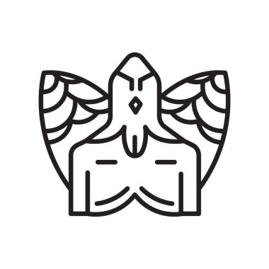 Hipogrif simge vektör işareti ve üzerinde beyaz backgro izole sembolü