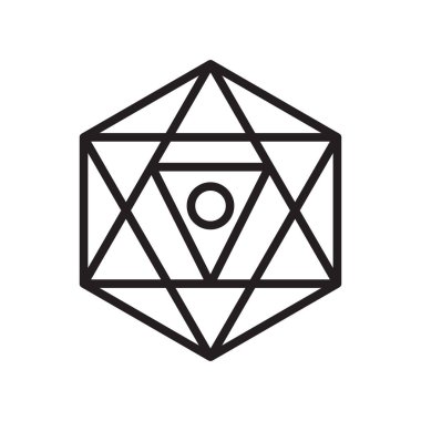 Web ve mobil uygulaması tasarımı, Octahedron logo kavramı için beyaz arka plan üzerinde izole octahedron simge vektör