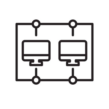Ağ simge vektör web ve mobil uygulaması tasarımı, ağ logo kavramı için izole üzerinde beyaz arka plan