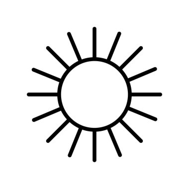 Paz simge vektör üye ve beyaz arka plan üzerinde güneş logo kavramı izole sembolü