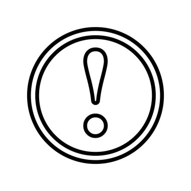 Uyarı simgesi üzerinde izole beyaz arka plan web ve mobil uygulaması tasarımı, uyarı logo kavramı için vektör