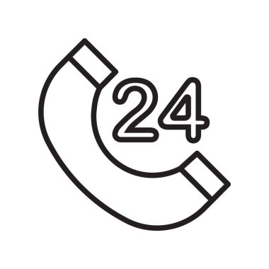 Simge vektör işareti ve izole beyaz arka plan, telefon logo kavramı, anahat simgesini, doğrusal işareti sembol telefon