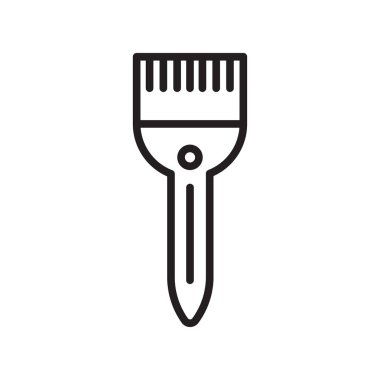 Boya fırça simge vektör web ve mobil uygulaması tasarımı, boya fırça logo kavramı için izole üzerinde beyaz arka plan