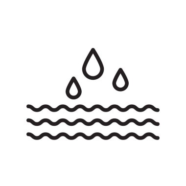 Su simge vektör web ve mobil uygulaması tasarım, su logo kavramı için izole üzerinde beyaz arka plan
