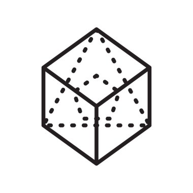 Web ve mobil uygulaması tasarımı, Icosahedron logo kavramı için beyaz arka plan üzerinde izole icosahedron simge vektör