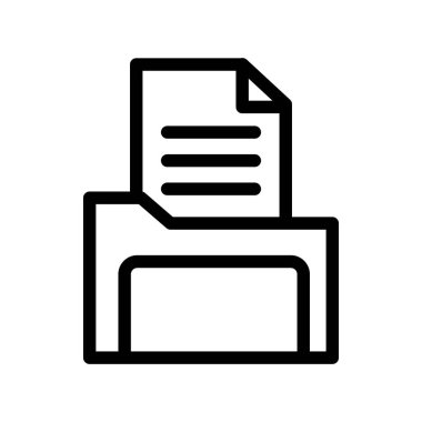 Belgeyi simge vektör işareti ve üzerinde beyaz adam izole sembolü